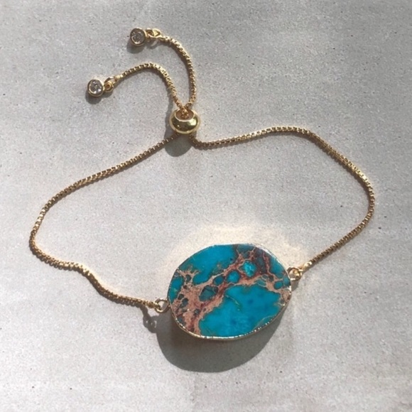 💙HOST PICK💙🌟Raw✨blue ✨jasper 🍃😊🍃bracelet ✨💐 - Picture 2 of 6